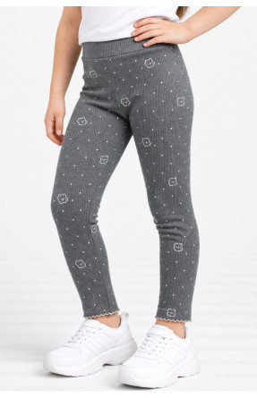 Лосини дитячі трикотажні для дівчинки сірого кольору 401-6 212056C