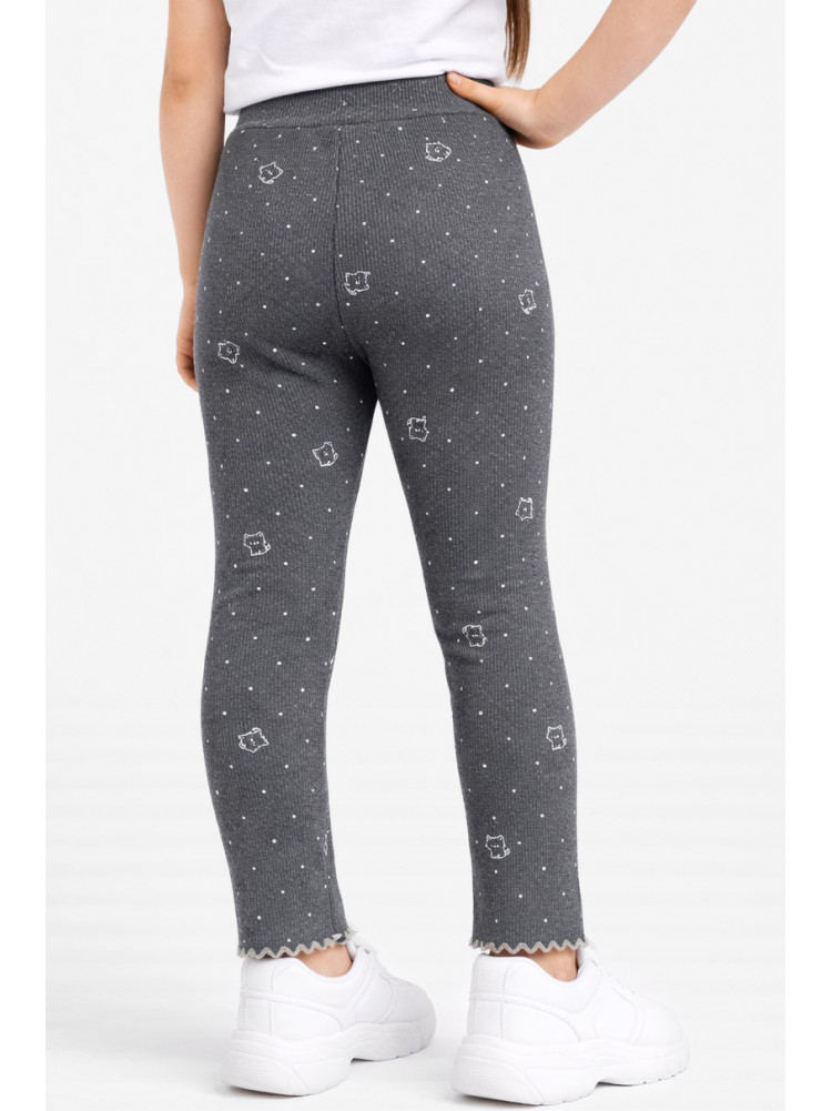 Лосини дитячі трикотажні для дівчинки сірого кольору 401-6 212056C