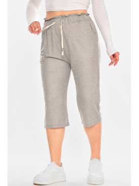 Бриджі жіночі однотонні сірого кольору 780-3 212058C