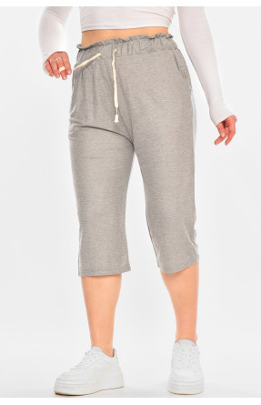 Бриджи женские однотонные серого цвета 780-3 212058C