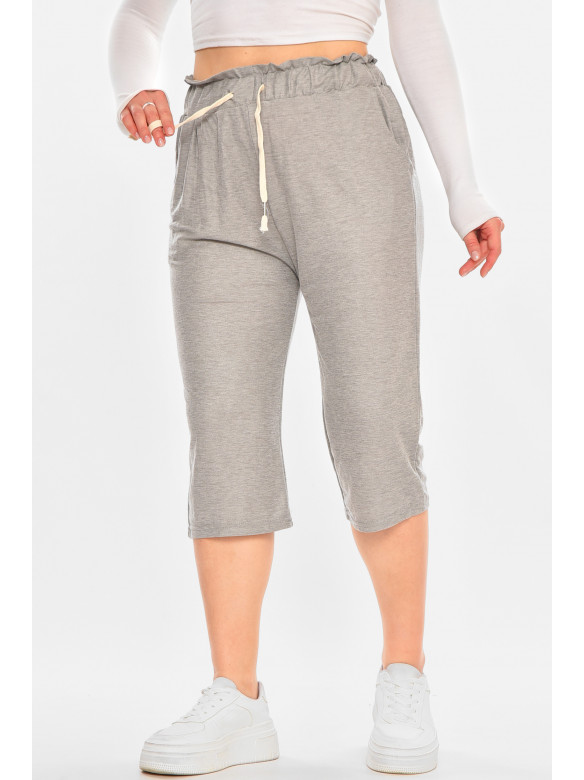 Бриджи женские однотонные серого цвета 780-3 212058C