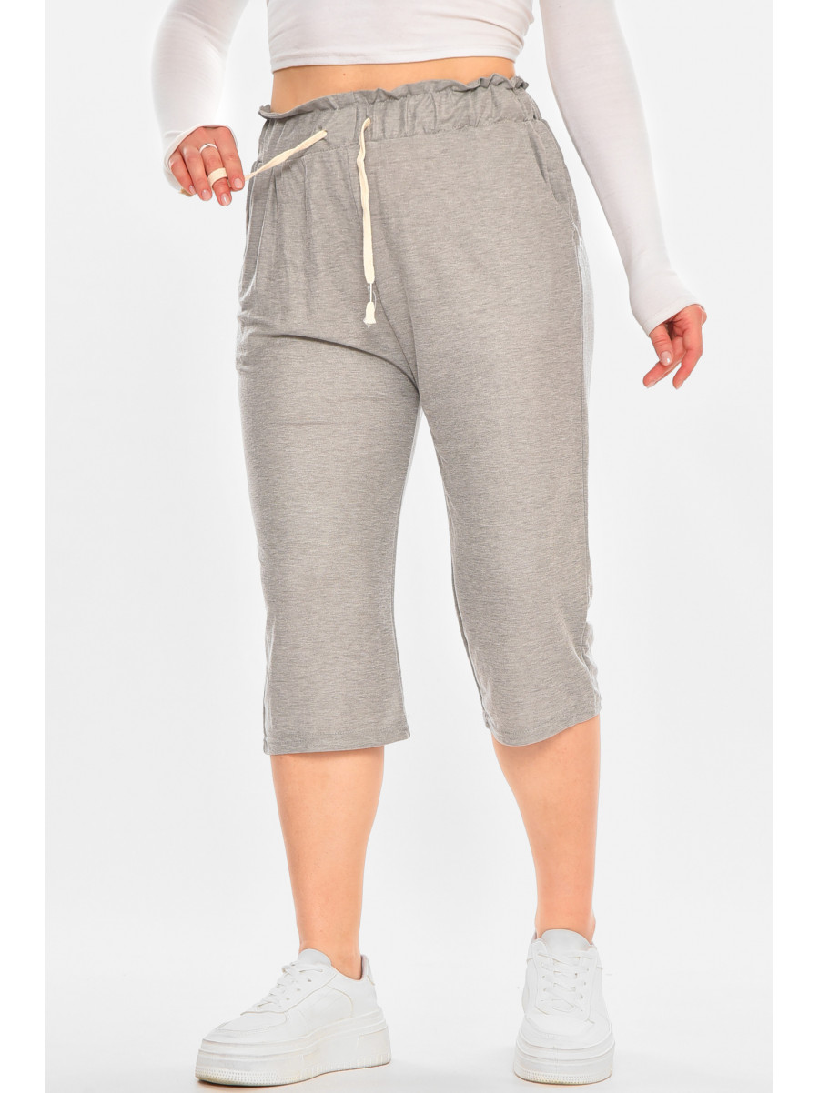 Бриджи женские однотонные серого цвета 780-3 212058C