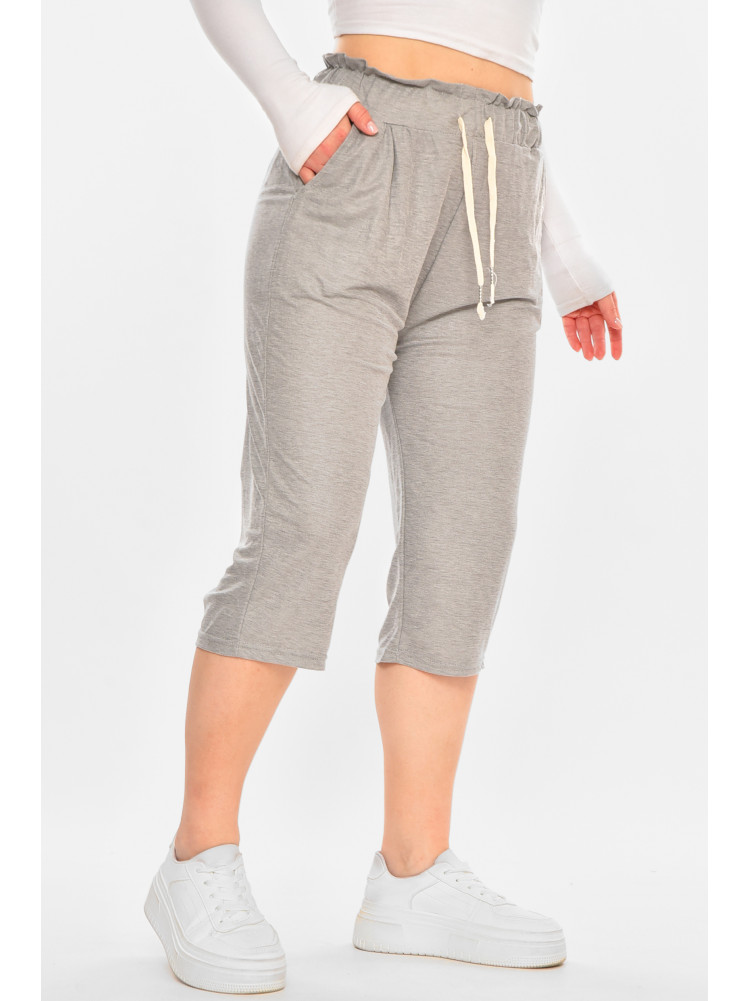 Бриджи женские однотонные серого цвета 780-3 212058C