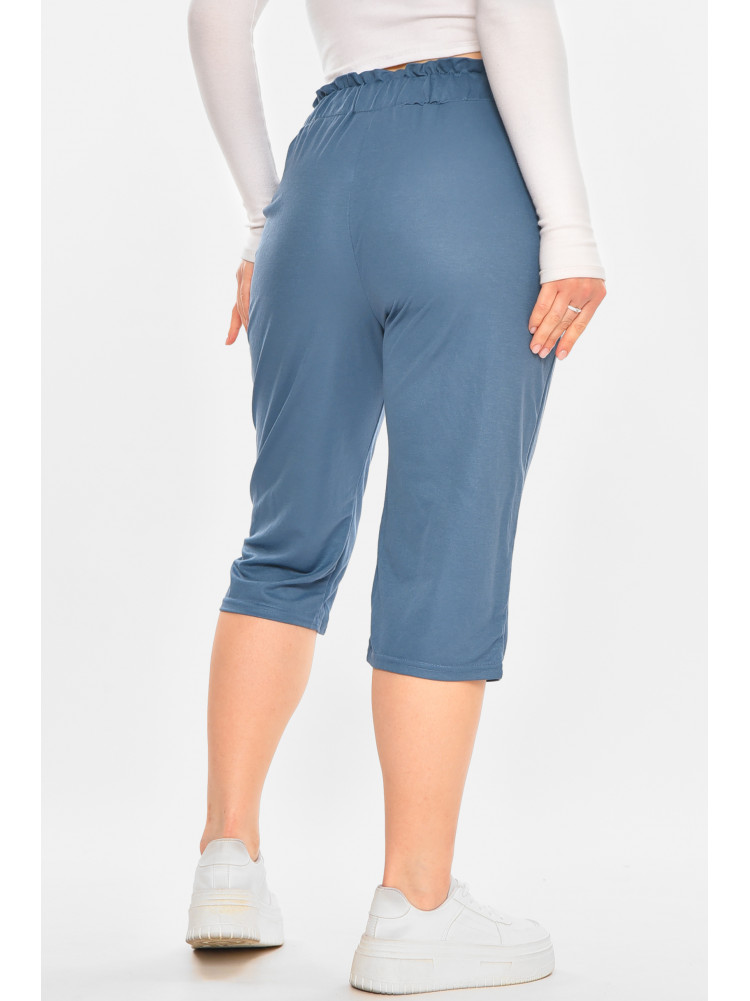 Бриджи женские однотонные голубого цвета 780-3 212059C