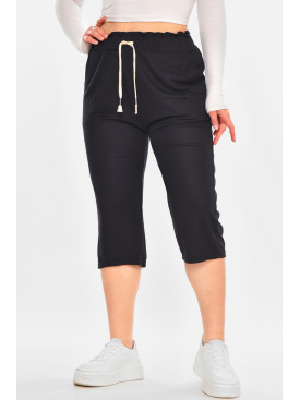 Бриджі жіночі однотонні чорного кольору 780-3 212060C