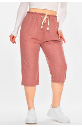 Бриджи женские однотонные тёмно-розового цвета 780-3 212061C