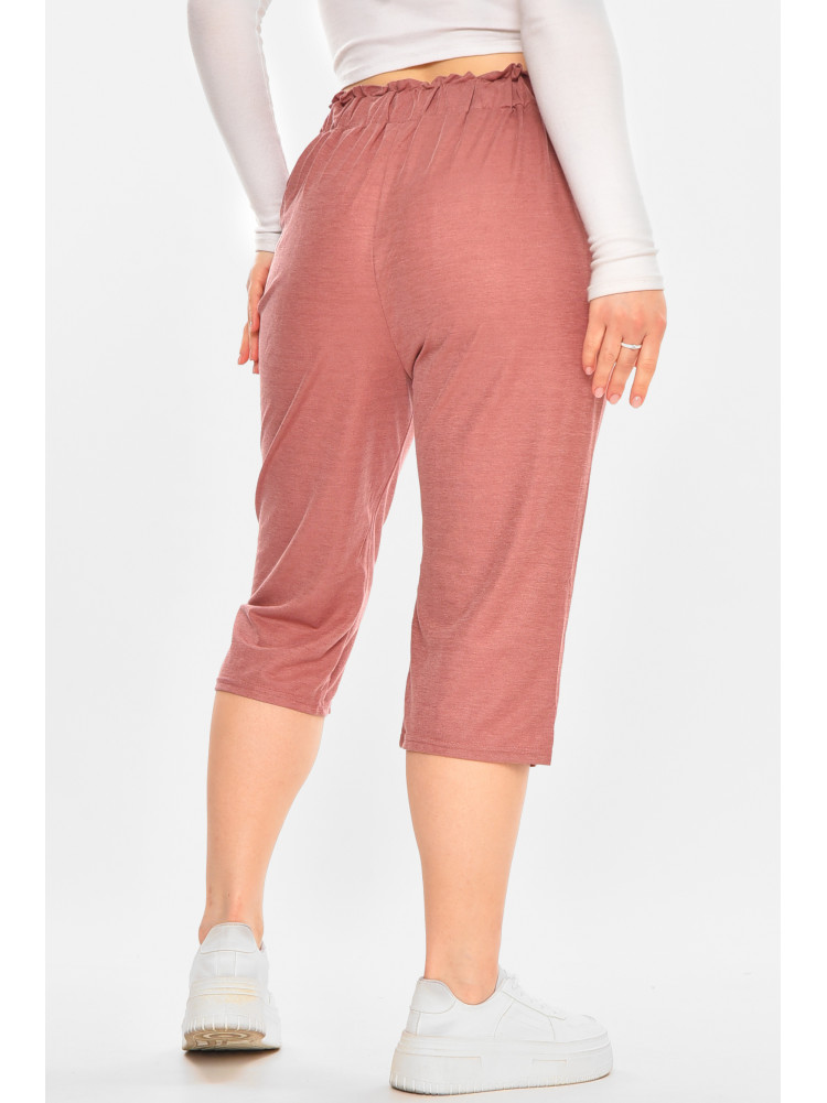 Бриджи женские однотонные тёмно-розового цвета 780-3 212061C