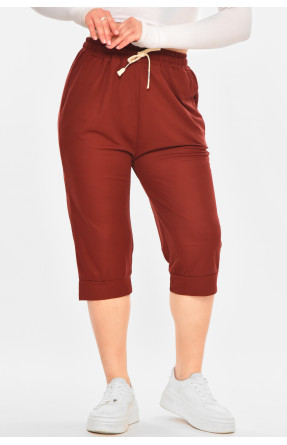 Бриджи женские однотонные коричневого цвета 780-3 212063C