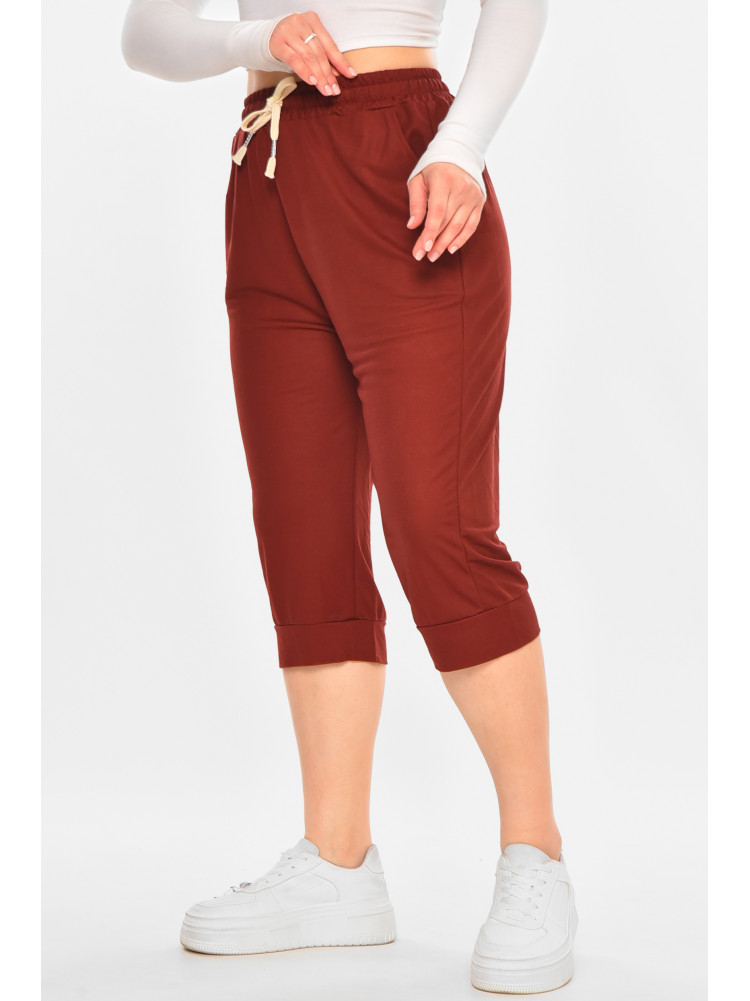 Бриджи женские однотонные коричневого цвета 780-3 212063C