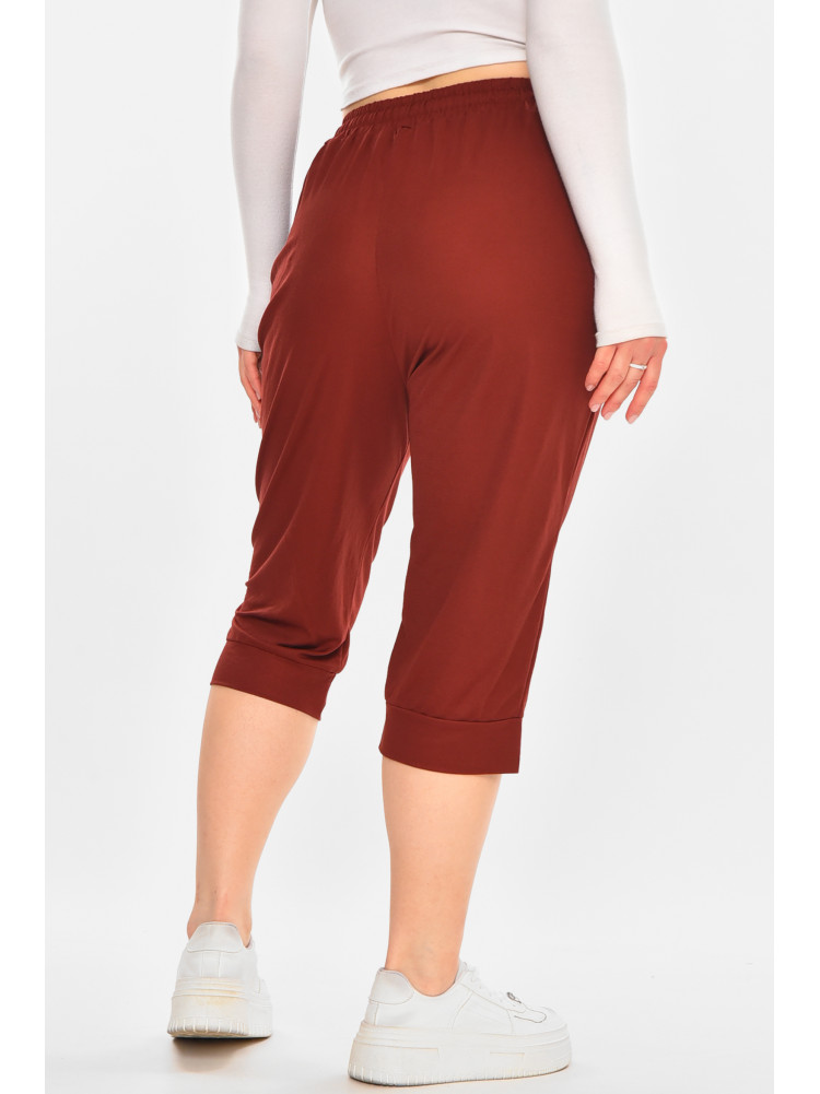 Бриджи женские однотонные коричневого цвета 780-3 212063C