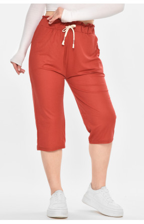 Бриджи женские однотонные красного цвета 780-3 212064C