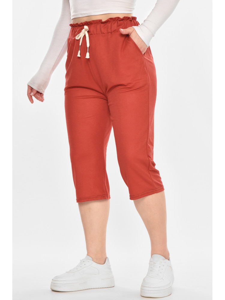 Бриджи женские однотонные красного цвета 780-3 212064C