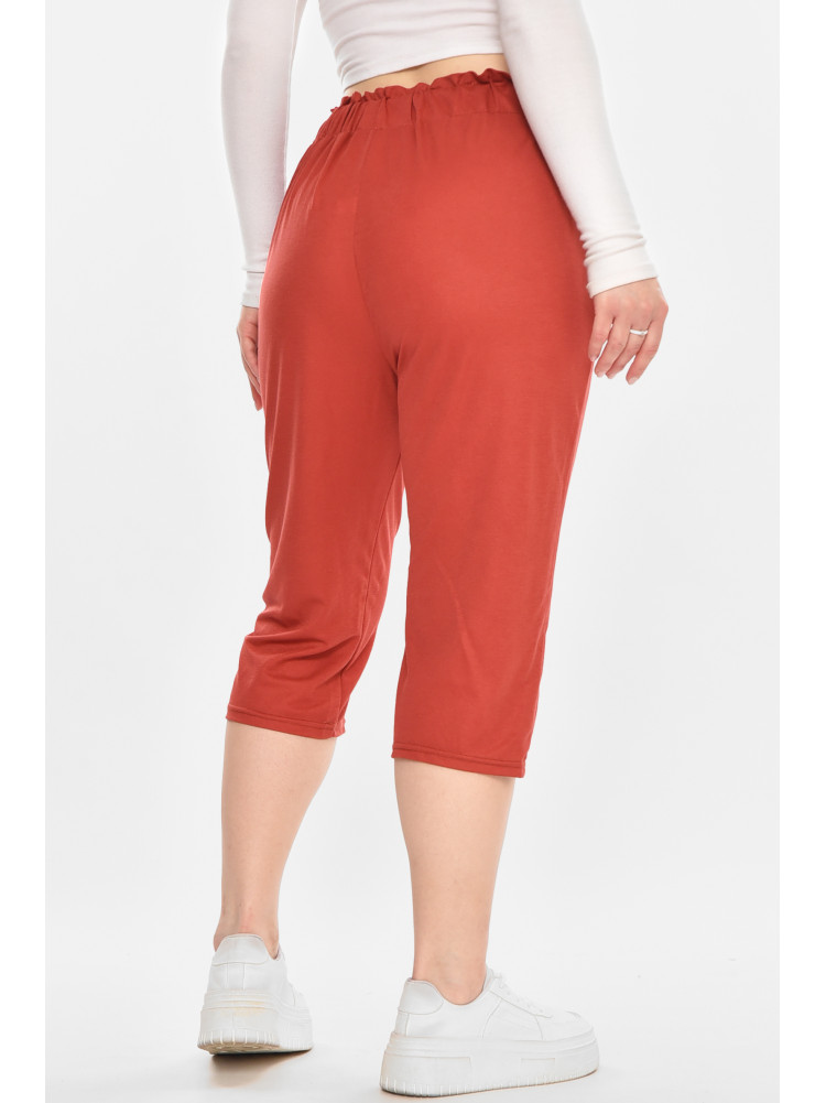 Бриджи женские однотонные красного цвета 780-3 212064C