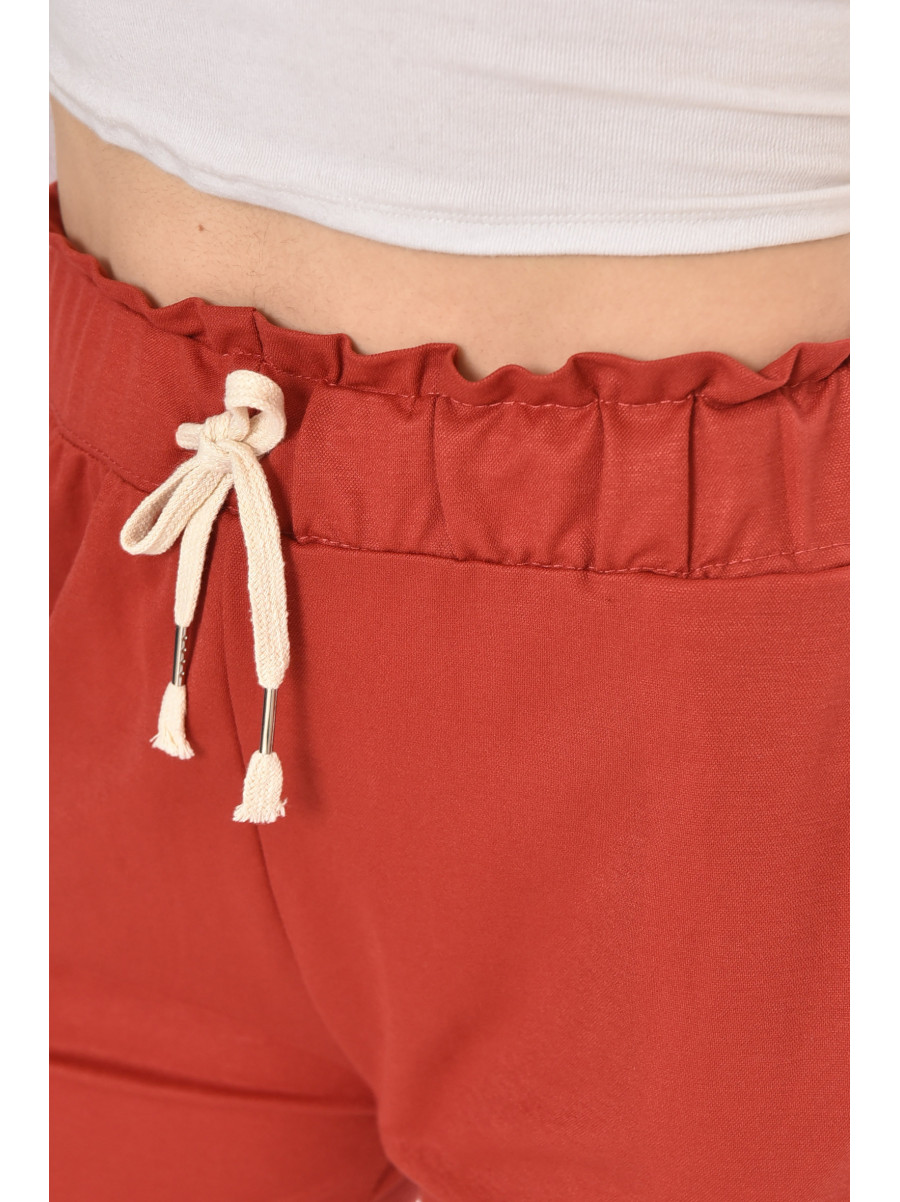 Бриджи женские однотонные красного цвета 780-3 212064C