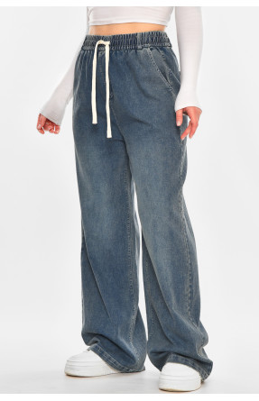 Джинсы женские полубатальные однотонные синего цвета А4120-6 212065C