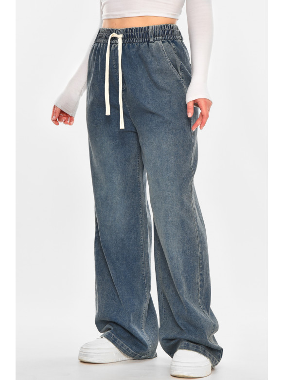 Джинсы женские полубатальные однотонные синего цвета А4120-6 212065C
