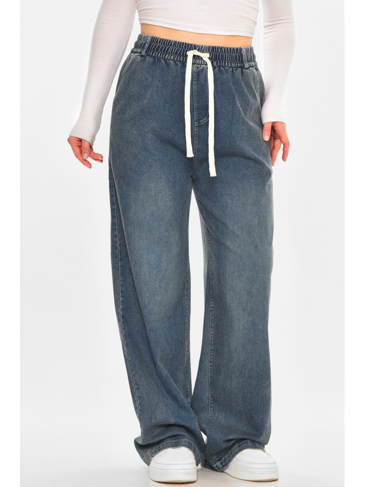 Джинсы женские полубатальные однотонные синего цвета А4120-6 212065C