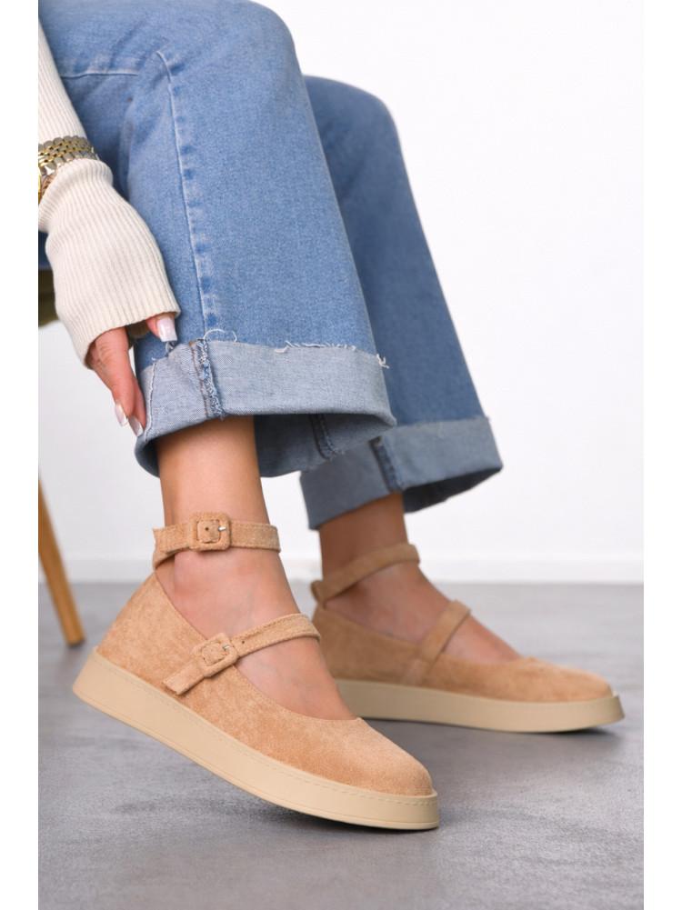 Лоферы женские бежевого цвета Е397-2 212066C