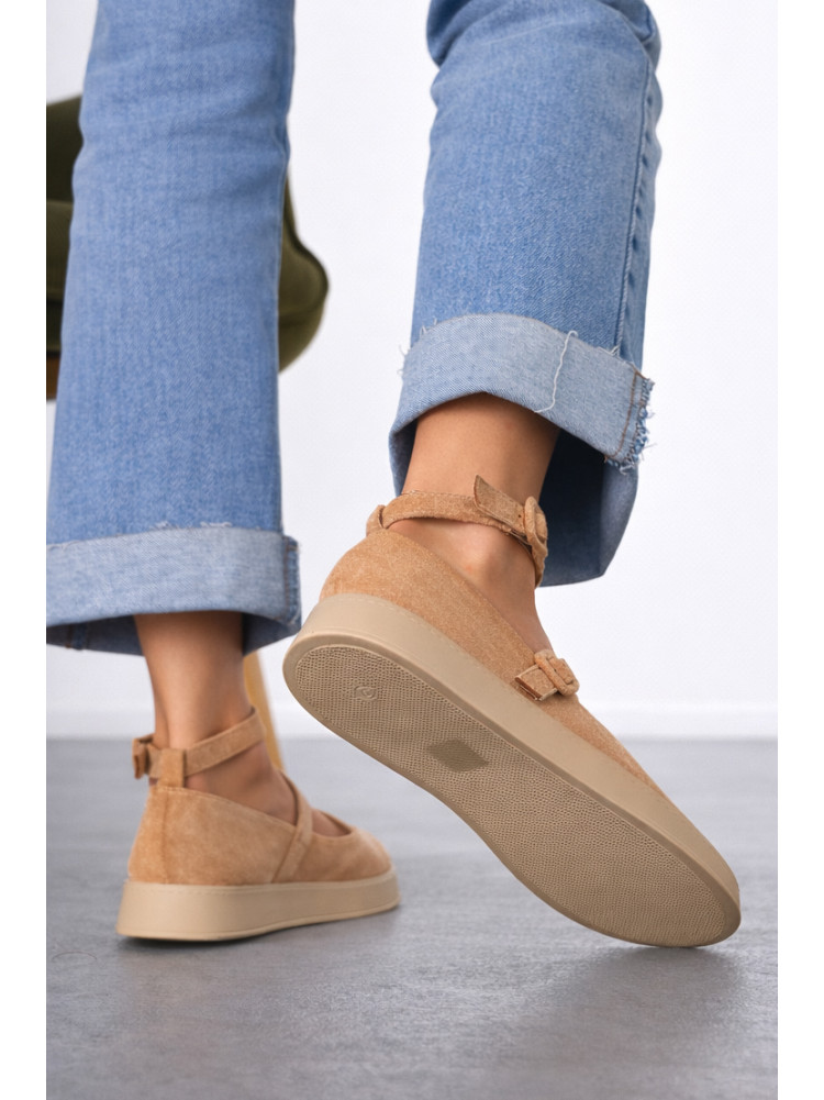 Лоферы женские бежевого цвета Е397-2 212066C