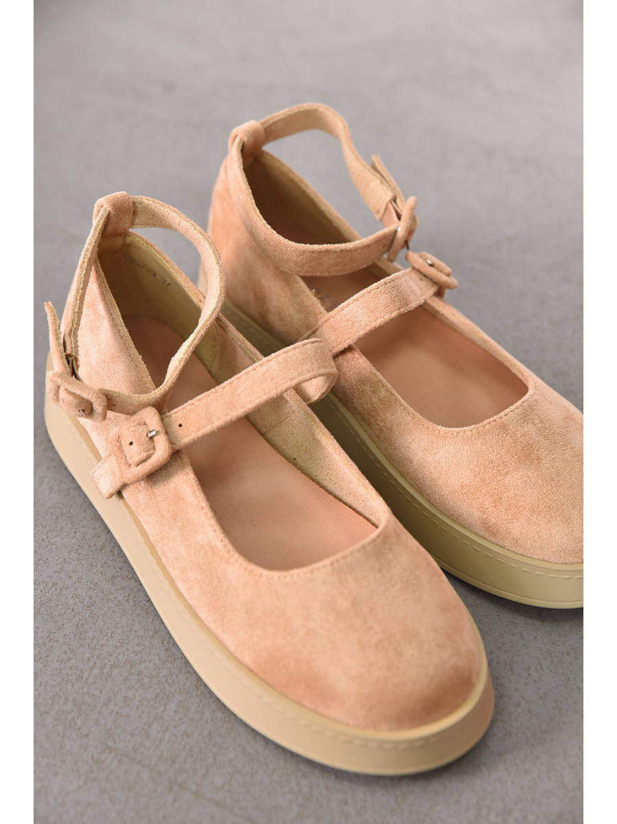 Лоферы женские бежевого цвета Е397-2 212066C