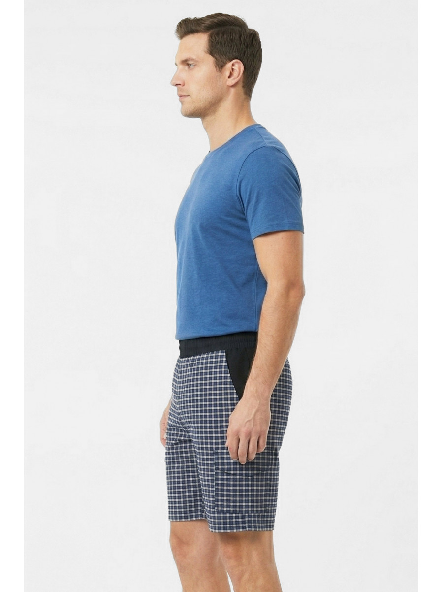 Шорти чоловічі темно-синього кольору з принтом P27 212067C