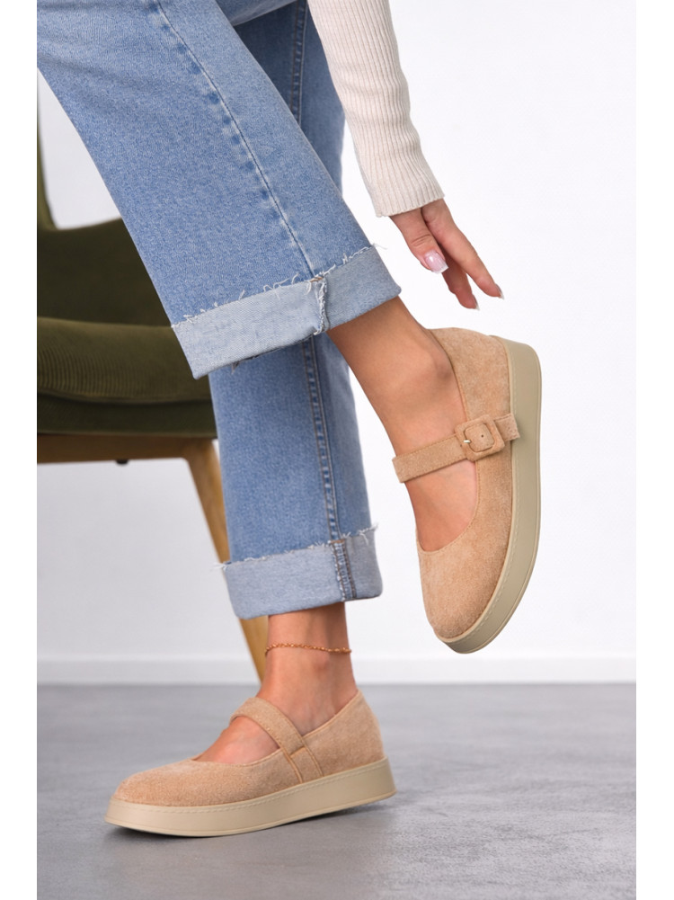 Лоферы женские бежевого цвета Е396-6 212068C