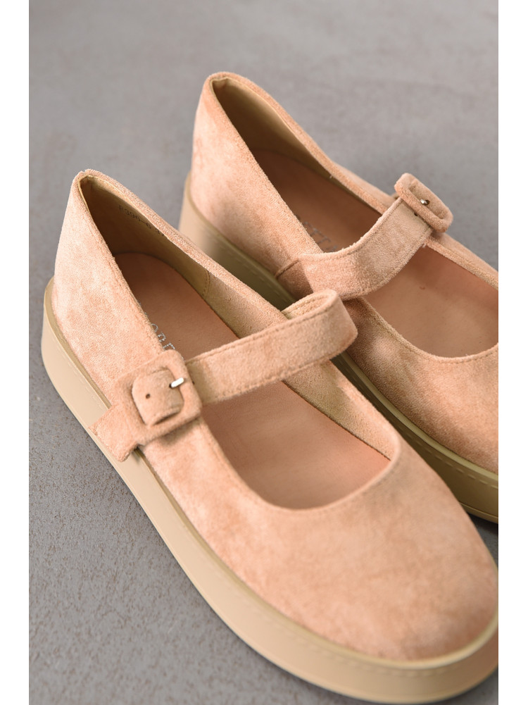 Лоферы женские бежевого цвета Е396-6 212068C