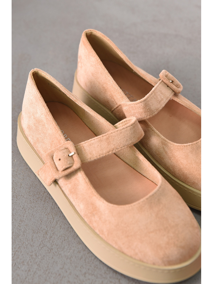 Лоферы женские бежевого цвета Е396-6 212068C