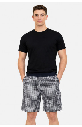 Чоловічі шорти чорного кольору з принтом P27 212070C