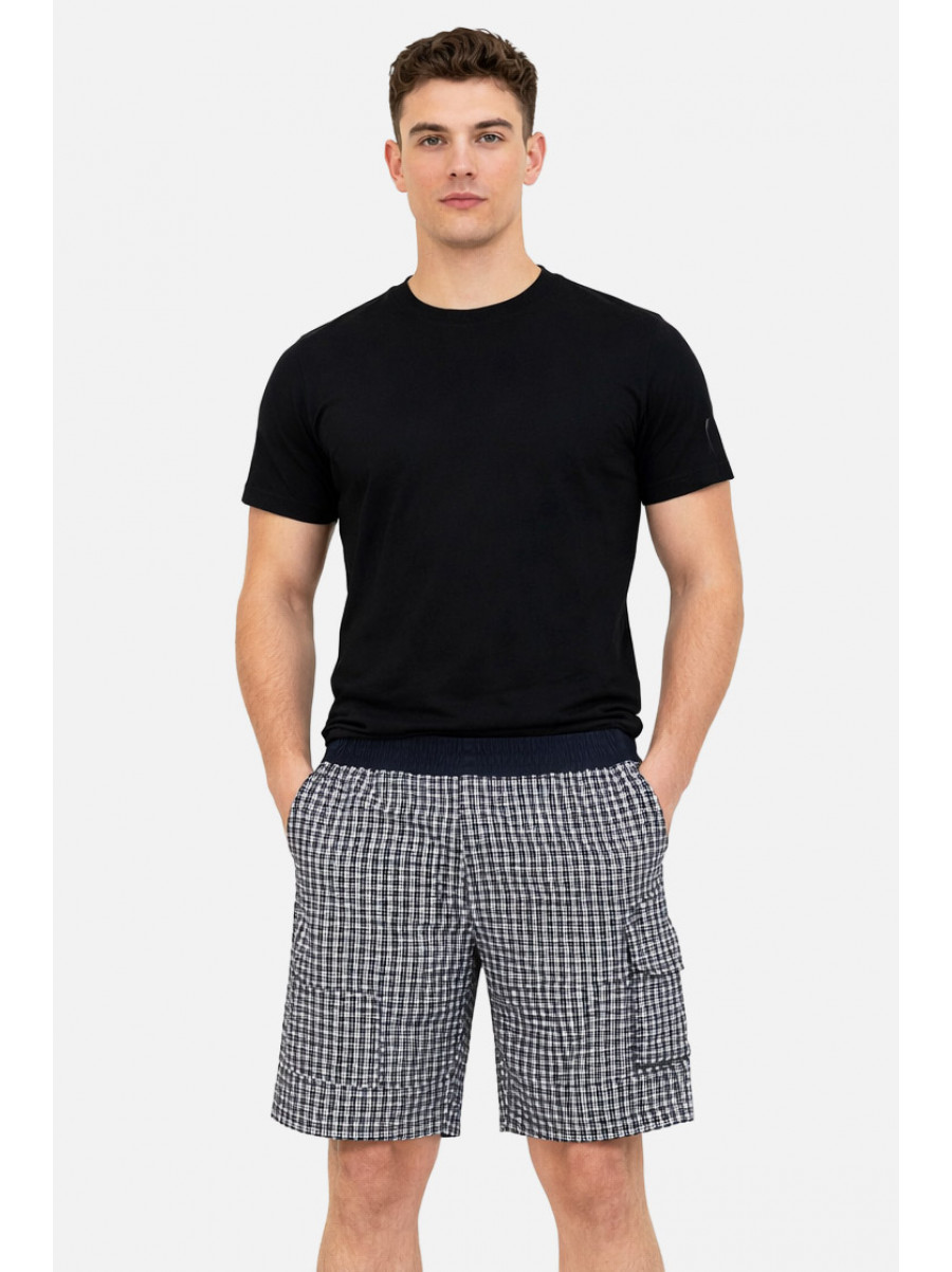 Чоловічі шорти чорного кольору з принтом P27 212070C
