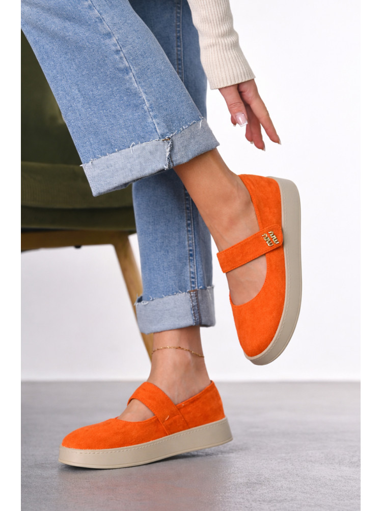 Лоферы женские оранжевого цвета Е369-10 212073C