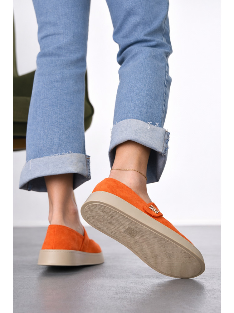 Лоферы женские оранжевого цвета Е369-10 212073C