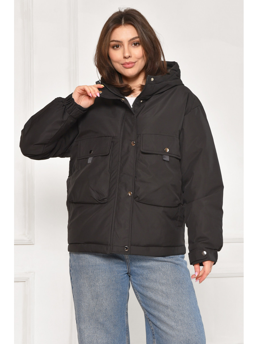 Куртка женская демисезонная черного цвета 162 212074C