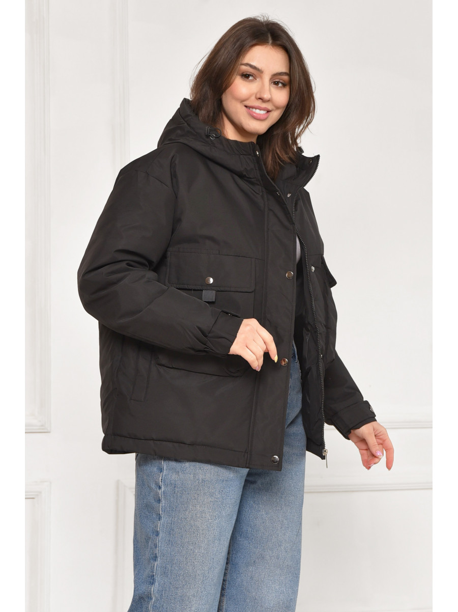 Куртка женская демисезонная черного цвета 162 212074C