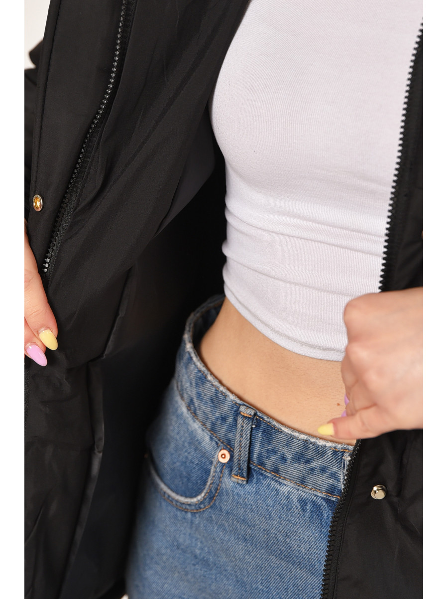 Куртка женская демисезонная черного цвета 162 212074C