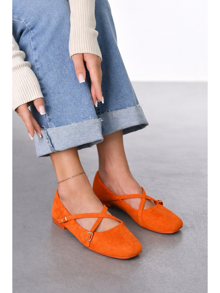 Балетки женские оранжевого цвета Е356-2 212076C