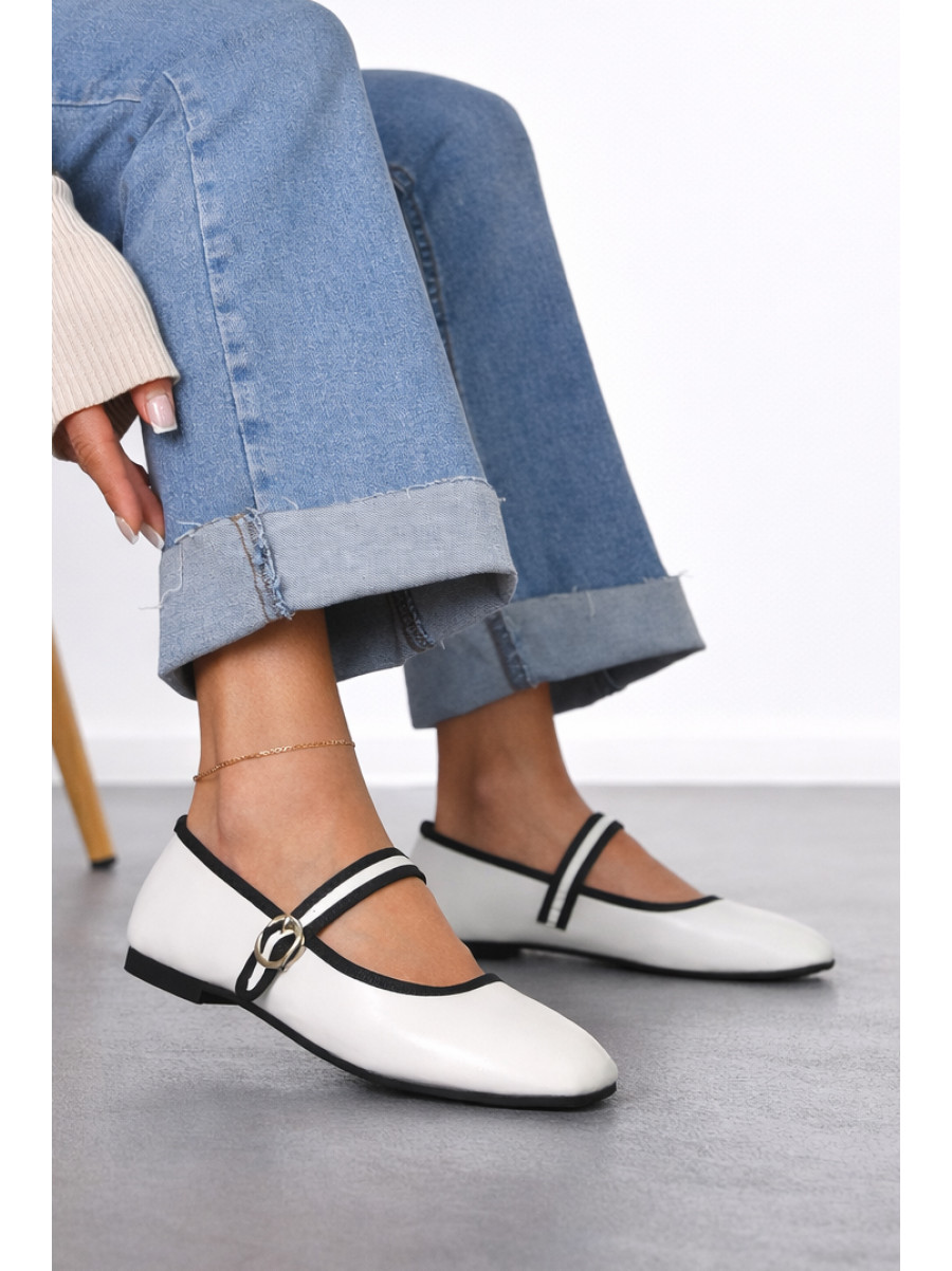Балетки женские белого цвета X348-2 212080C