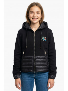 Куртка подростковая для девочки демисезонная черного цвета 1909 212081C