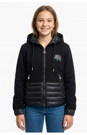 Куртка підліткова для дівчинки демісезонна чорного кольору 1909 212081C