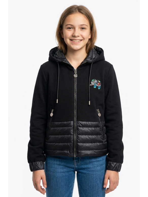 Куртка підліткова для дівчинки демісезонна чорного кольору 1909 212081C