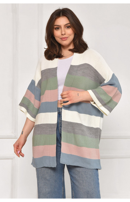 Кардиган женский белого цвета с принтом 0245 212082C