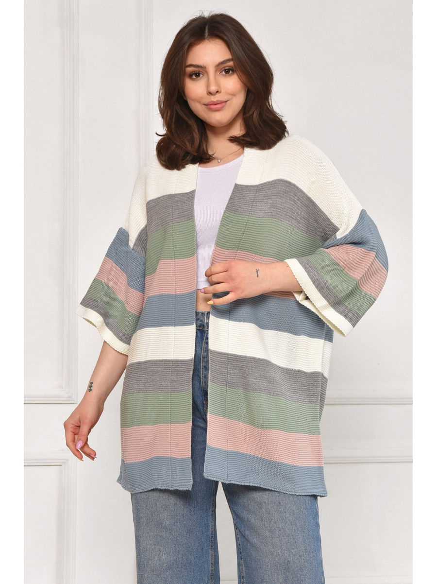 Кардиган женский белого цвета с принтом 0245 212082C