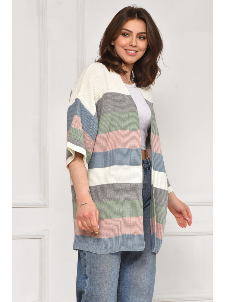 Кардиган женский белого цвета с принтом 0245 212082C