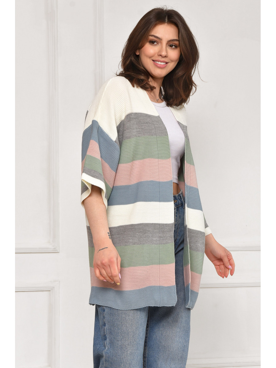 Кардиган женский белого цвета с принтом 0245 212082C