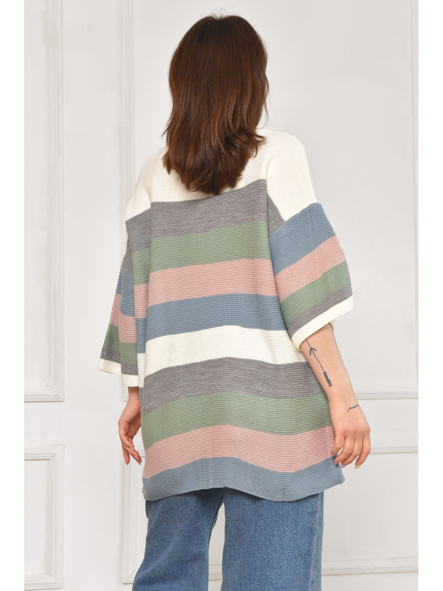 Кардиган женский белого цвета с принтом 0245 212082C