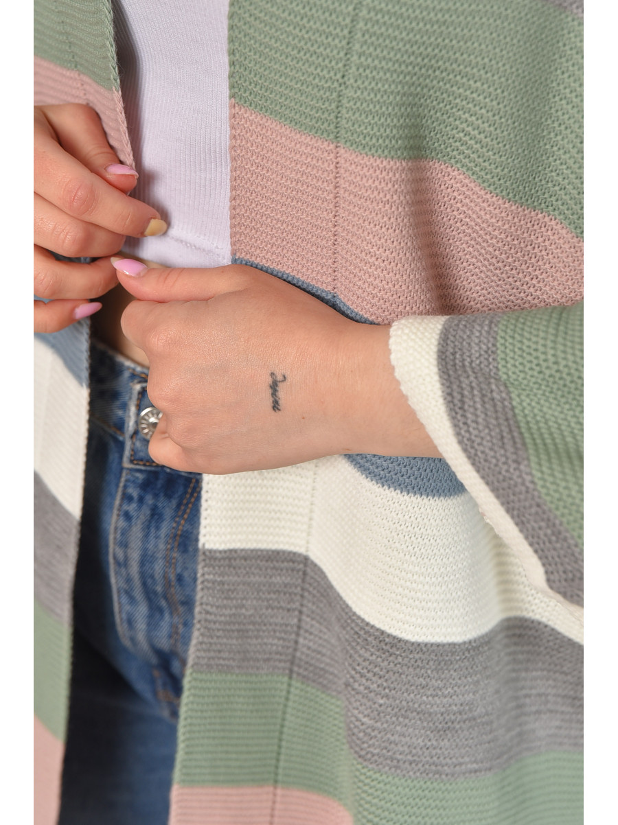 Кардиган женский белого цвета с принтом 0245 212082C