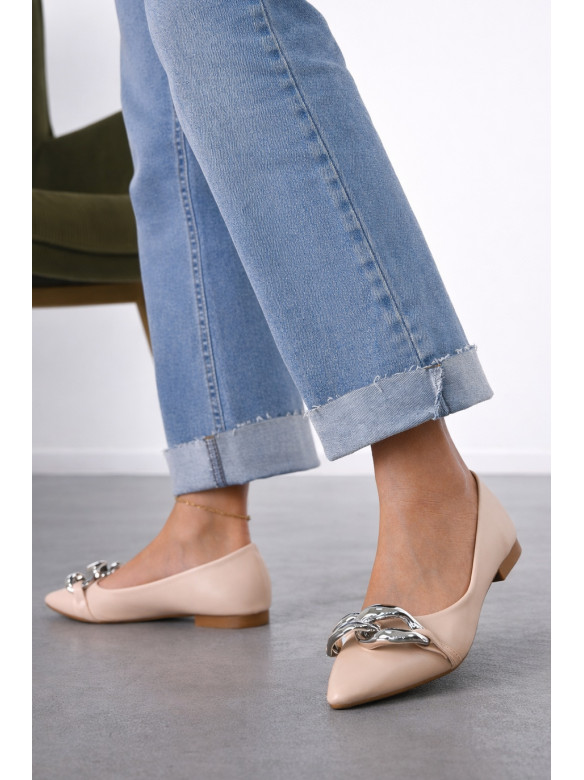 Балетки женские бежевого цвета 5601-22 212083C