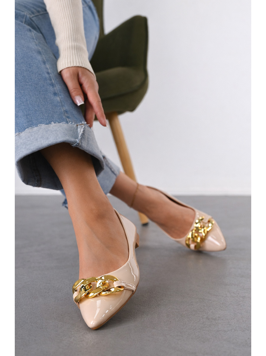 Балетки женские бежевого цвета 5601-9 212084C