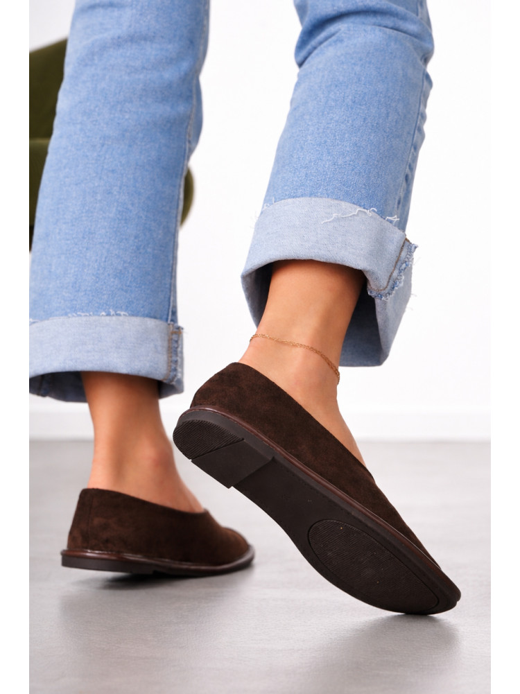 Мокасины женские коричнивого цвета 6927-12 212096C