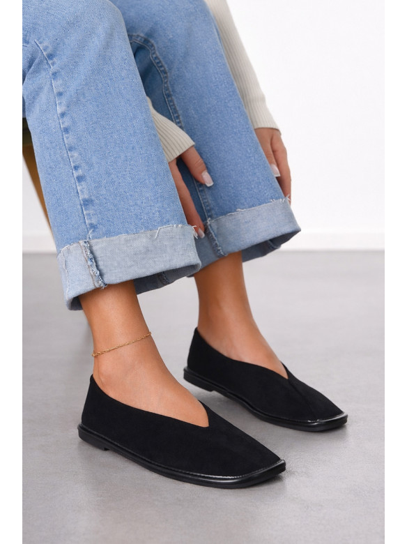 Мокасины женские черного цвета 6927 212097C